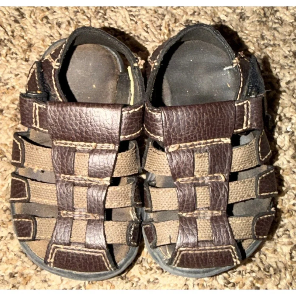 Smart Fit Dark  Brown Fishermen Sandals Size 5